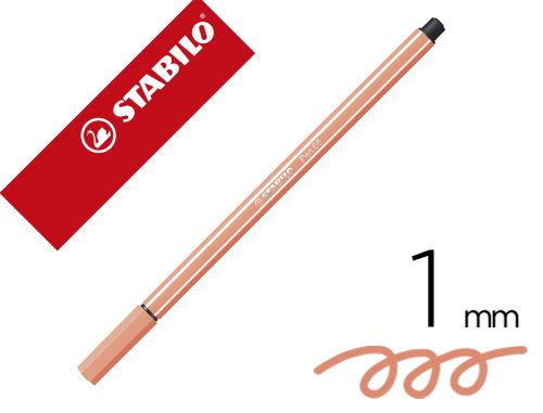 Marcador stabilo aguarelavel pen 68 pele claro 1 mm , Stabilo , 150780 , 4006381333177